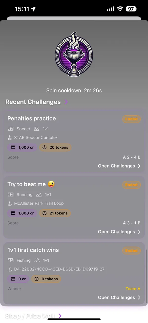 Backwood — sports challenges